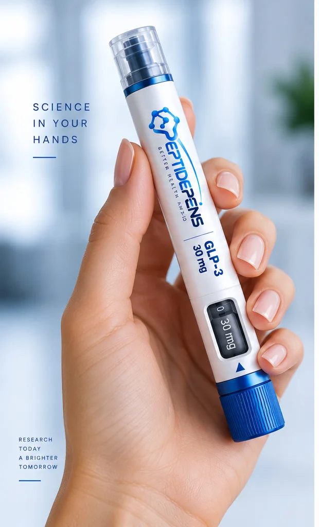 GLP-3 Pen mit 30 mg, in der Hand gehalten