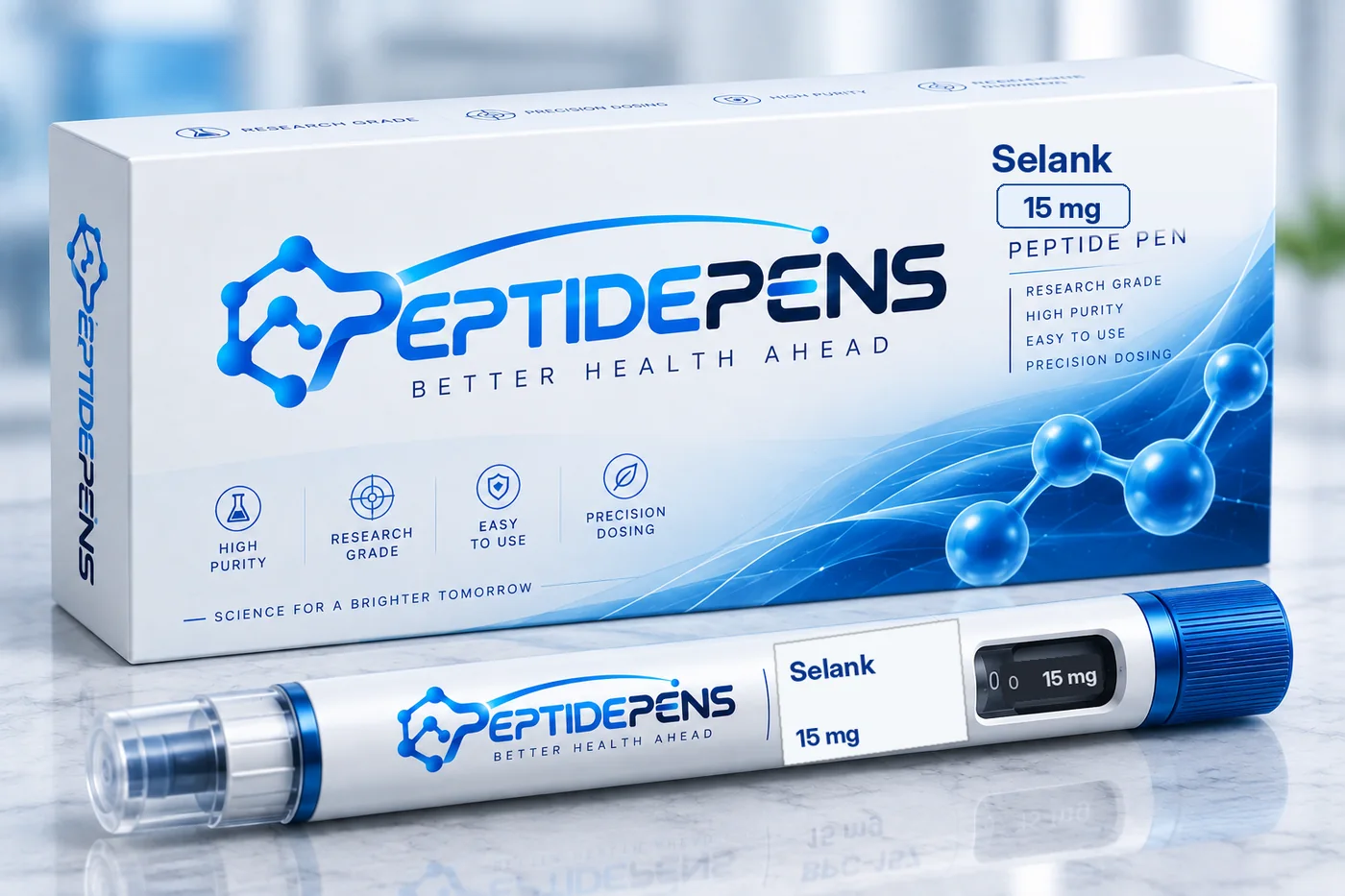 Selank Pen mit 15 mg, Pen und Verpackung