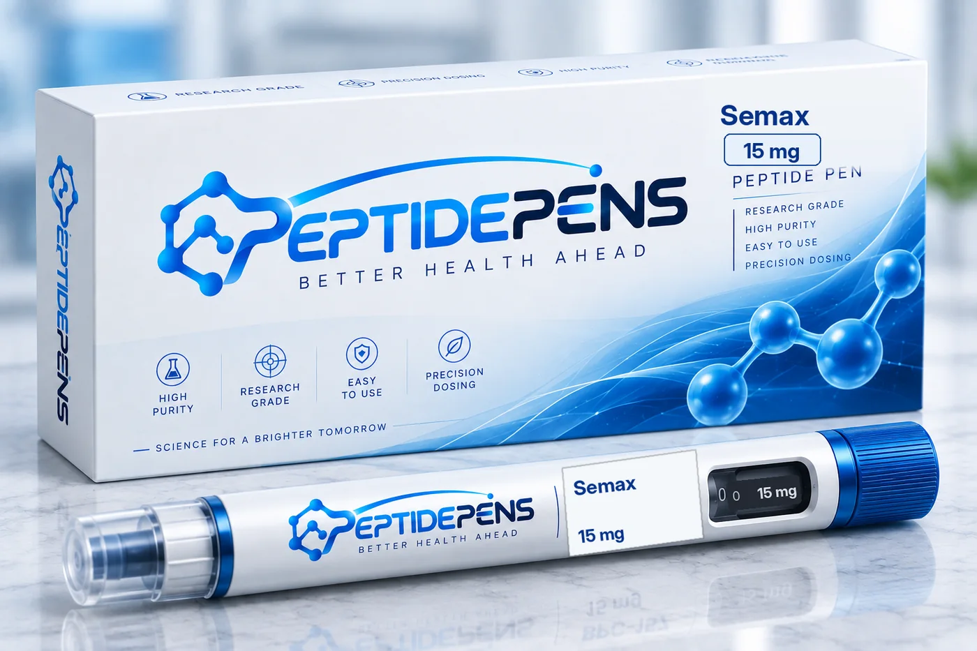 Semax Pen mit 15 mg, Pen und Verpackung